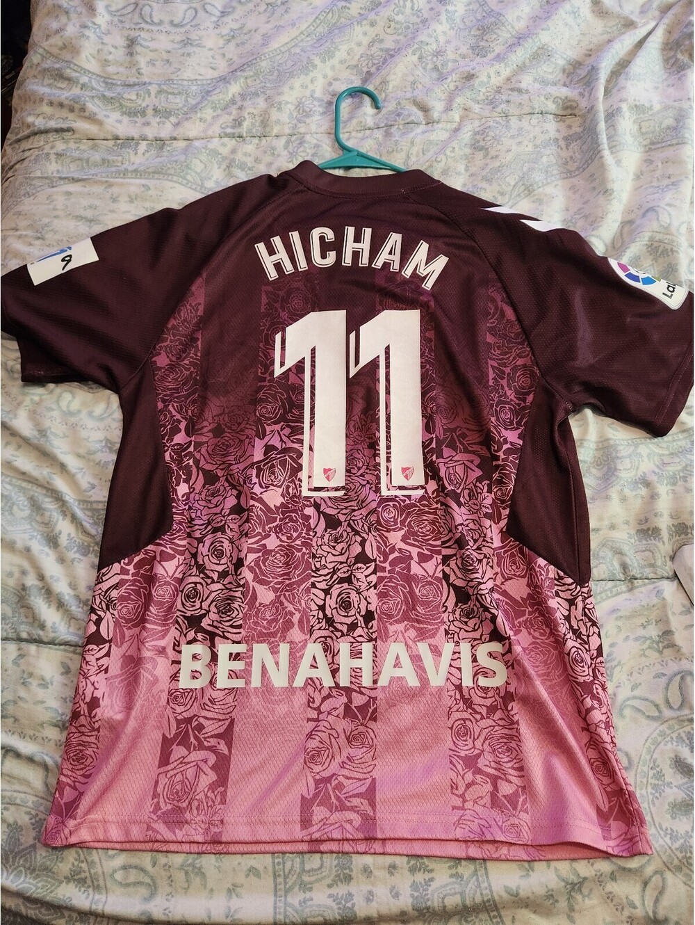 Malaga CF 2022/2023 Hicham Spain Away Soccer Jersey Size M